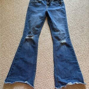 Girls Blue Flared Jeans